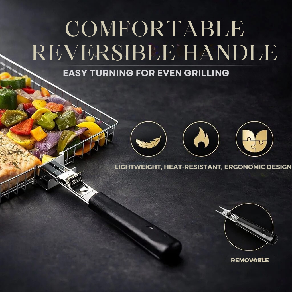 Stainless Steel Grill Basket | Even Heat Distribution