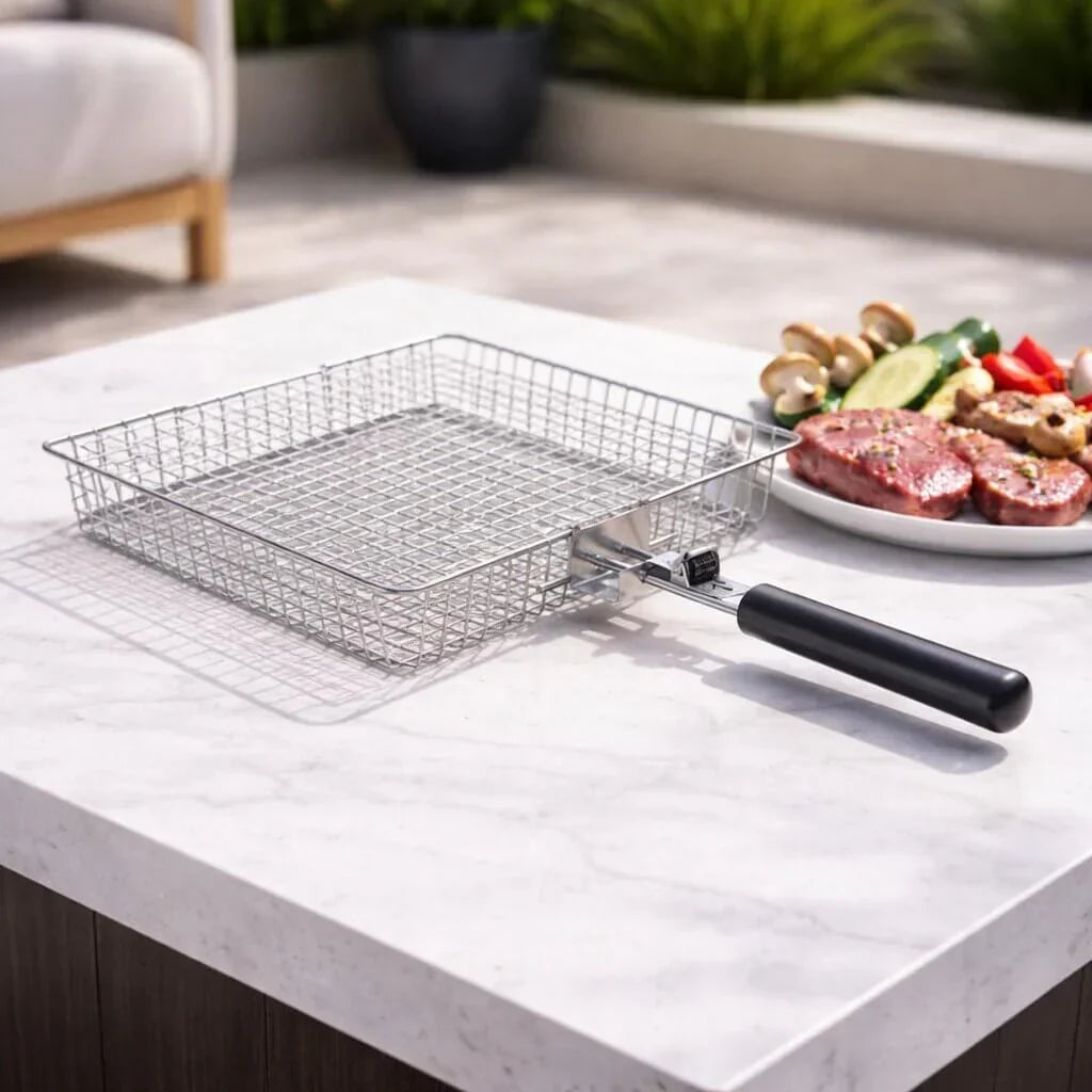 Stainless Steel Grill Basket | Even Heat Distribution