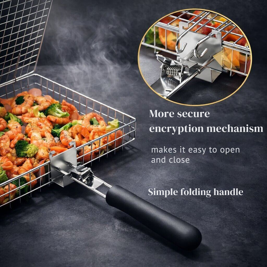 Stainless Steel Grill Basket | Even Heat Distribution