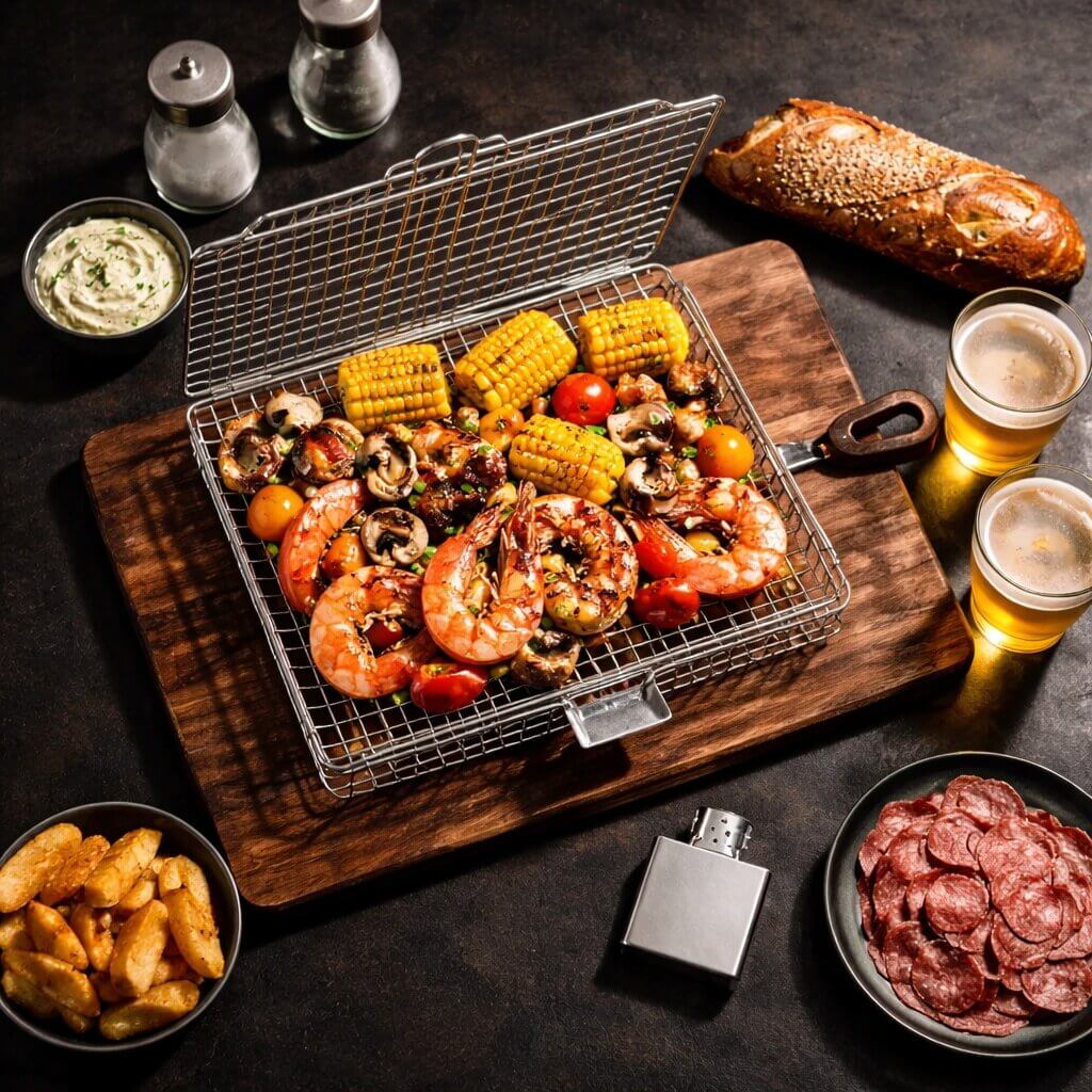 Stainless Steel Grill Basket | Even Heat Distribution