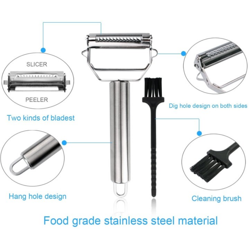 Stainless Steel Multifunction Vegetable Peeler & Julienne Slicer