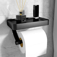 Stainless Steel Toilet Paper Holder with Shelf