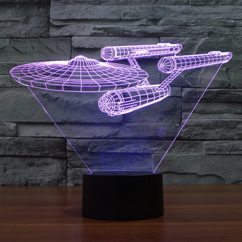 Star Trek Enterprise 3D Illusion Multicolor LED Lamp