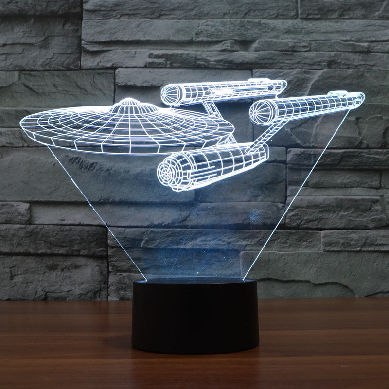Star Trek Enterprise 3D Illusion Multicolor LED Lamp
