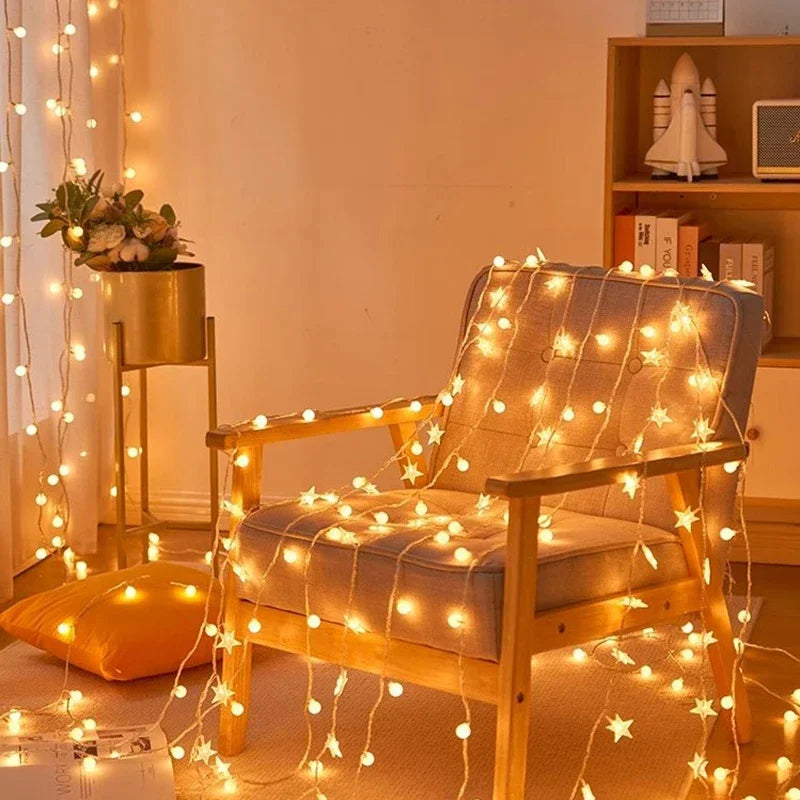 Starlight LED String Lights - Ideal for Indoor Decor, Outdoor Camping, and Tent Ambiance