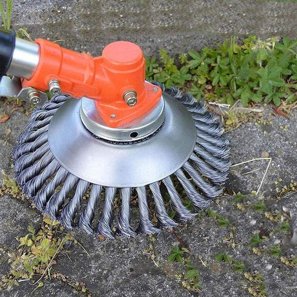 Steel Wire Brush Trimmer Attachment for Weed Removal