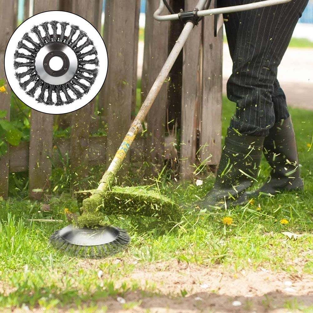 Steel Wire Brush Trimmer Attachment for Weed Removal