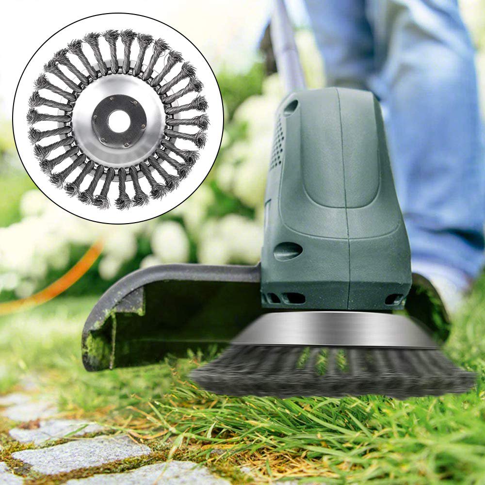 Steel Wire Brush Trimmer Attachment for Weed Removal