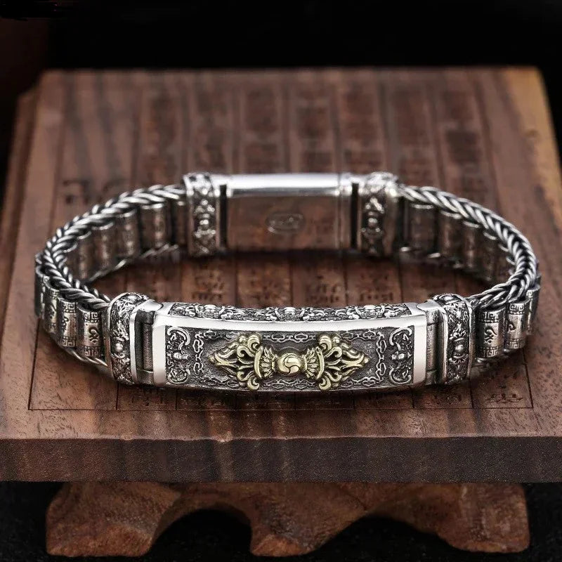 Sterling Silver Bracelet with Six Symbols of Truth