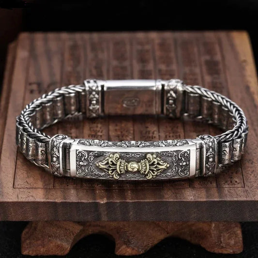 Sterling Silver Bracelet with Six Symbols of Truth