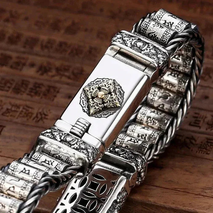 Sterling Silver Bracelet with Six Symbols of Truth