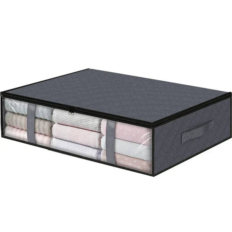 Storage Bag | Large Capacity | Foldable with Window | Non-Woven Fabric & Stainless Steel Zipper