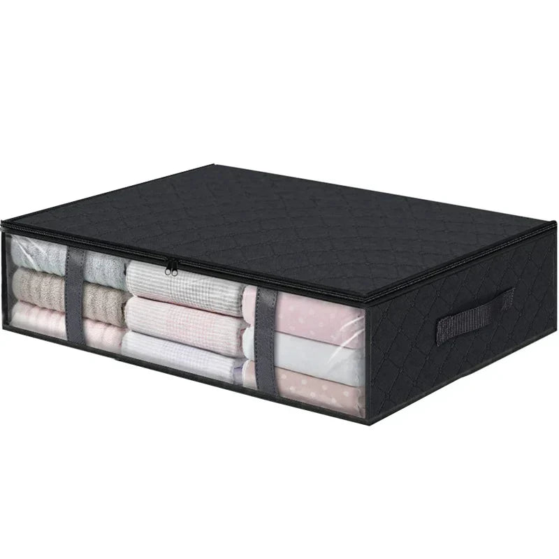 Storage Bag | Large Capacity | Foldable with Window | Non-Woven Fabric & Stainless Steel Zipper