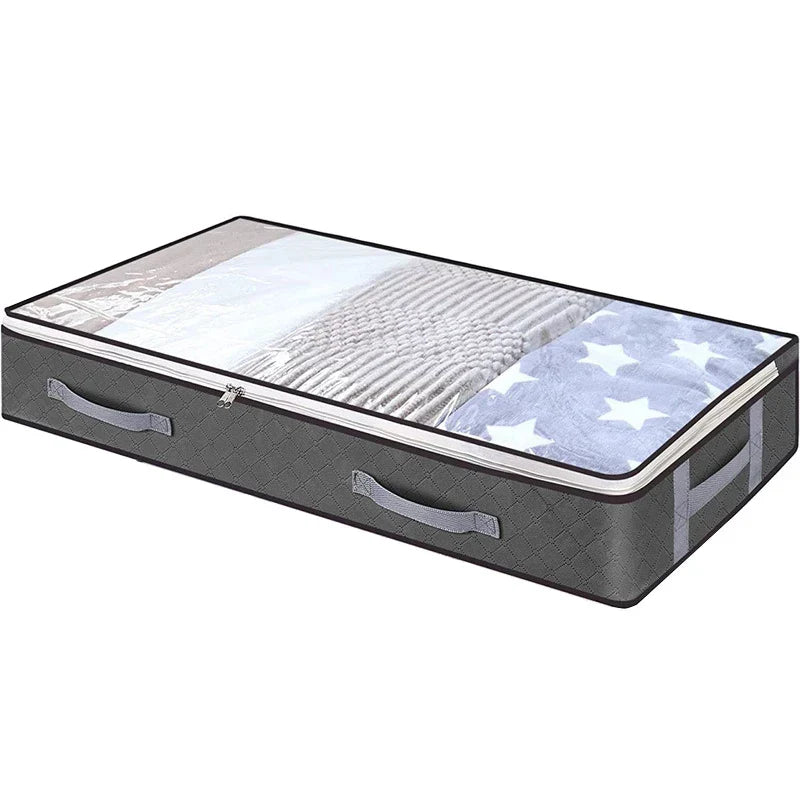 Storage Bag | Large Capacity | Foldable with Window | Non-Woven Fabric & Stainless Steel Zipper