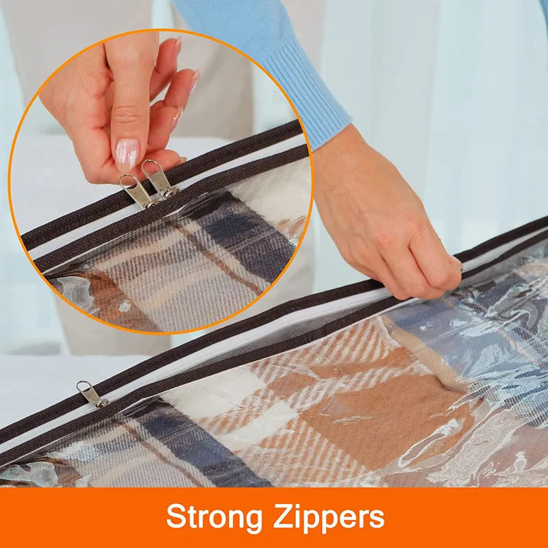 Storage Bag | Large Capacity | Foldable with Window | Non-Woven Fabric & Stainless Steel Zipper