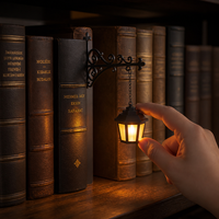 Streetlamp Bookend Shelf Light