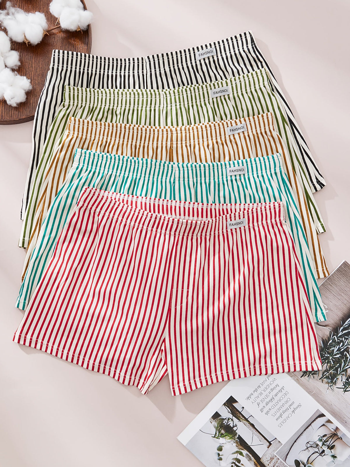 Striped Boxer Shorts Set