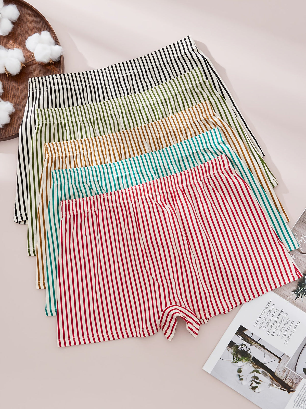 Striped Boxer Shorts Set