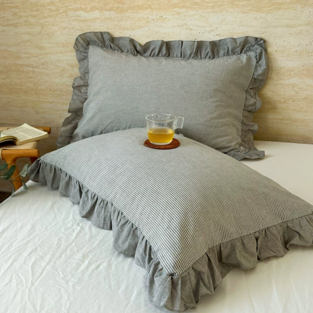 Striped Ruffled Pillowcases