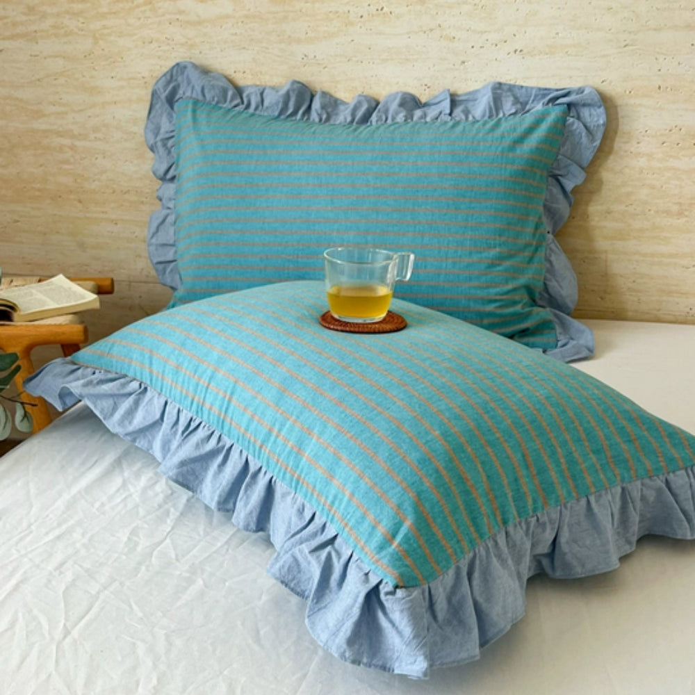 Striped Ruffled Pillowcases