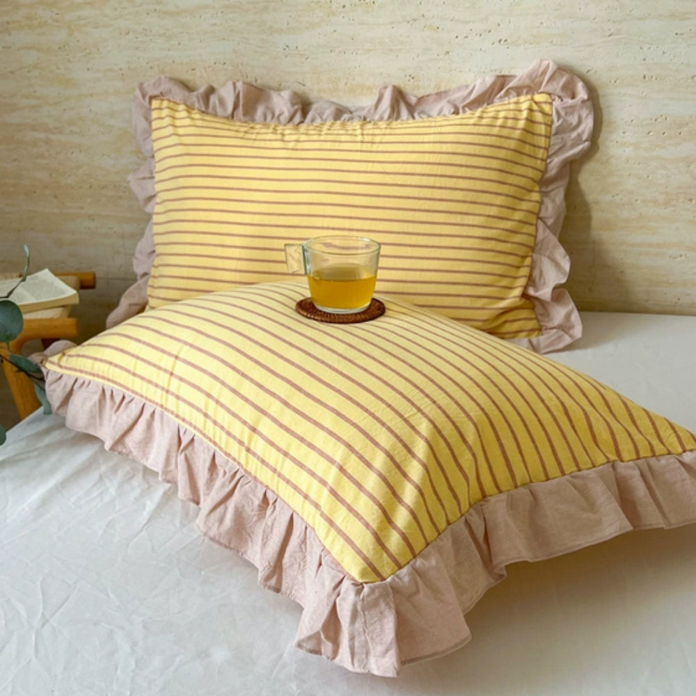 Striped Ruffled Pillowcases