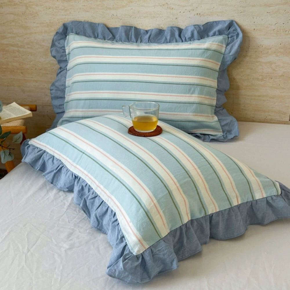 Striped Ruffled Pillowcases
