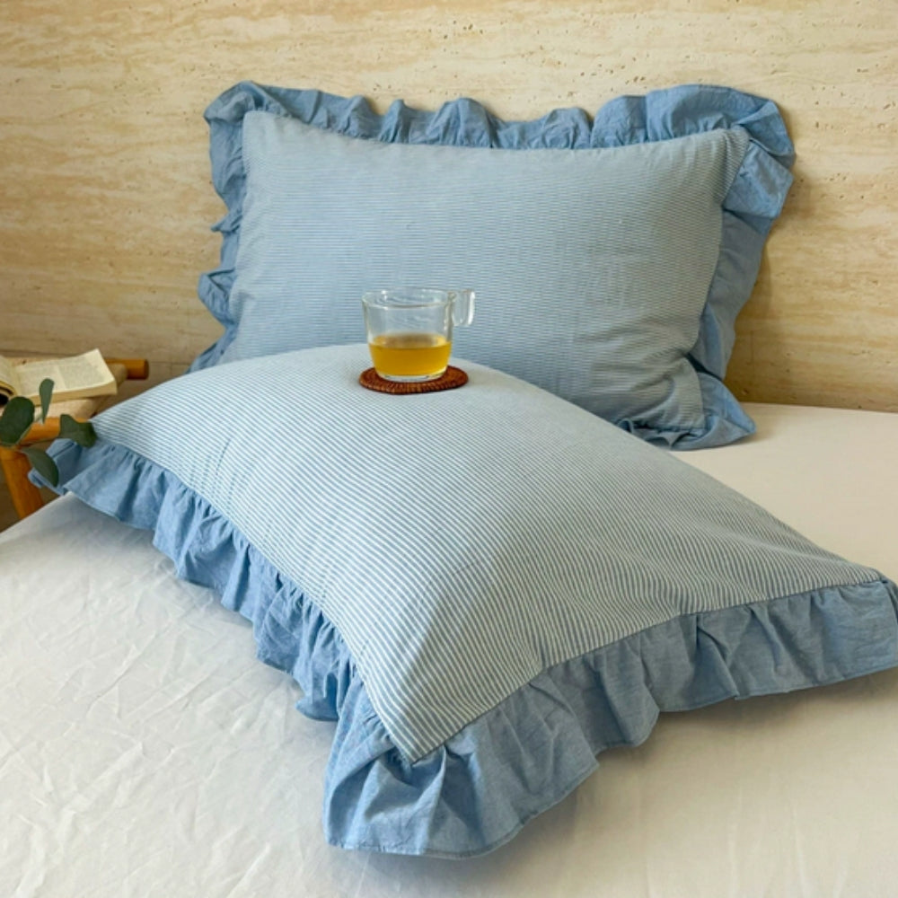 Striped Ruffled Pillowcases
