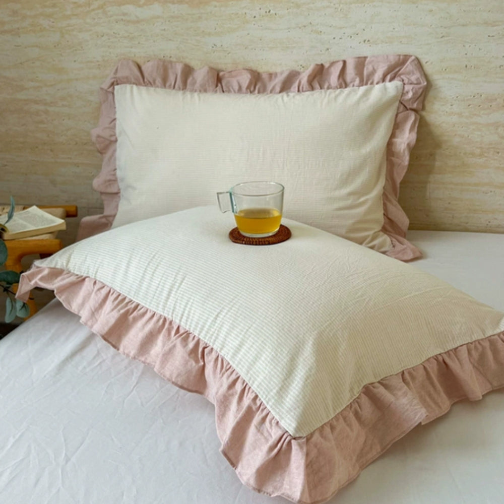 Striped Ruffled Pillowcases