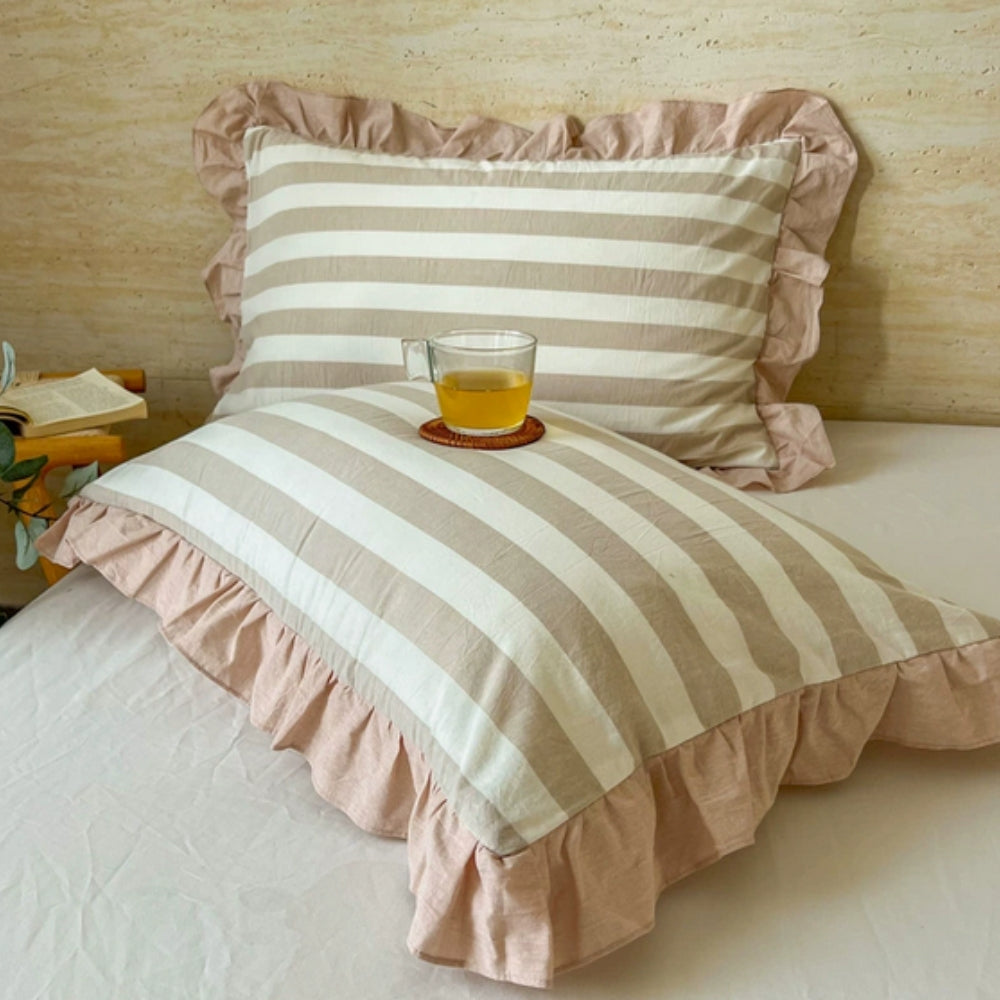 Striped Ruffled Pillowcases