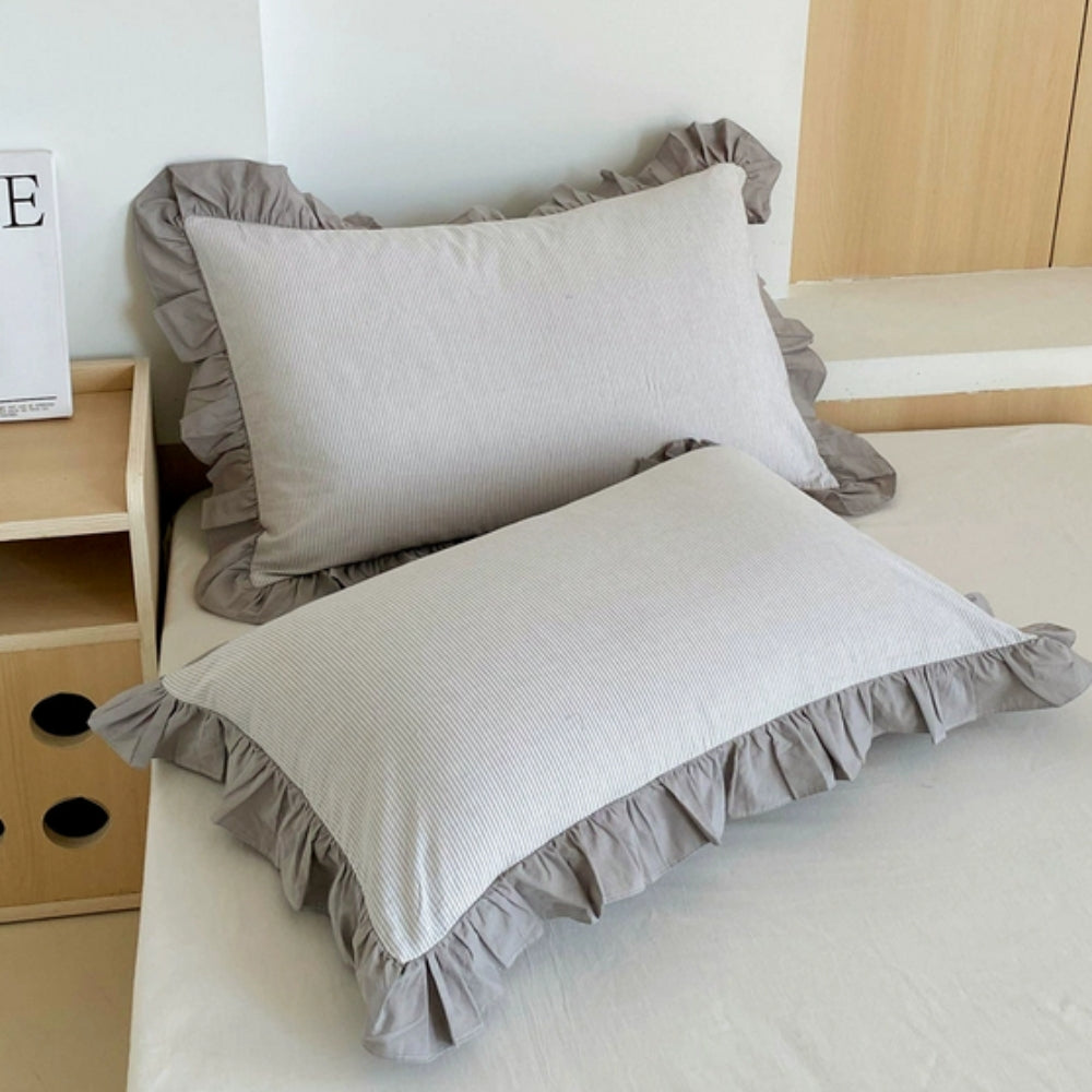 Striped Ruffled Pillowcases