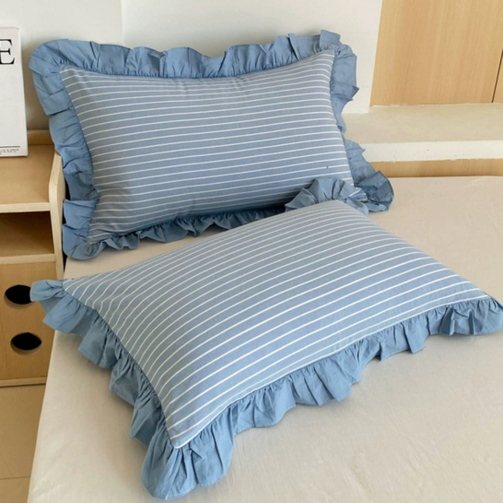 Striped Ruffled Pillowcases