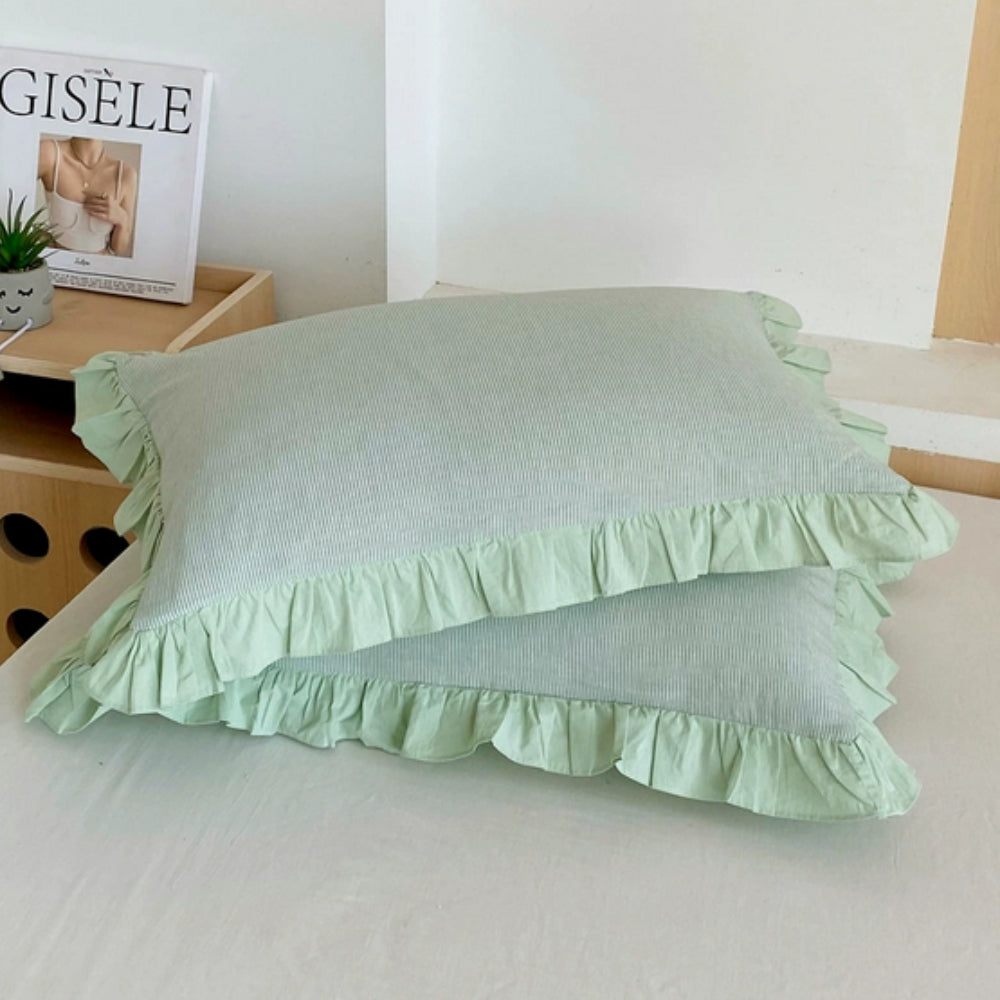 Striped Ruffled Pillowcases