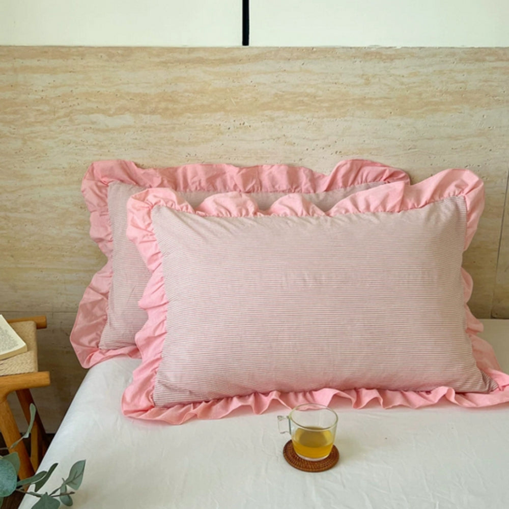 Striped Ruffled Pillowcases