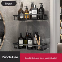 Stylish and Practical No-Drill Shower Corner Shelf – Space-Saving Bathroom Shelf