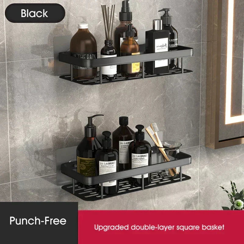 Stylish and Practical No-Drill Shower Corner Shelf – Space-Saving Bathroom Shelf
