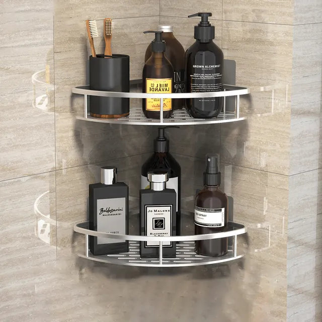 Stylish and Practical No-Drill Shower Corner Shelf – Space-Saving Bathroom Shelf