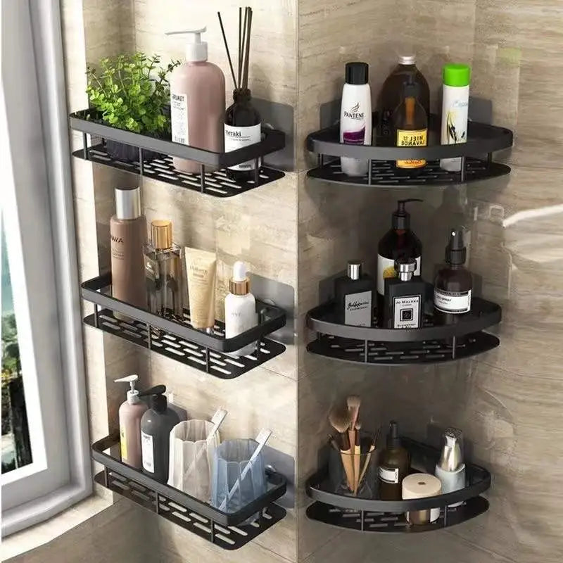 Stylish and Practical No-Drill Shower Corner Shelf – Space-Saving Bathroom Shelf