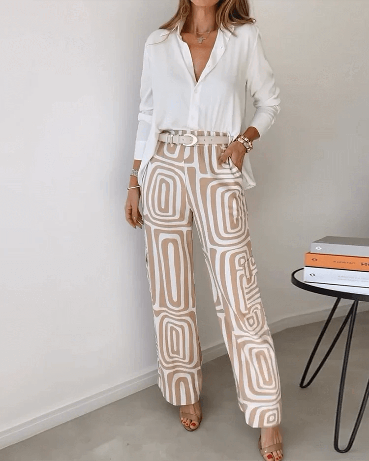 Stylish Blouse and Belt Set