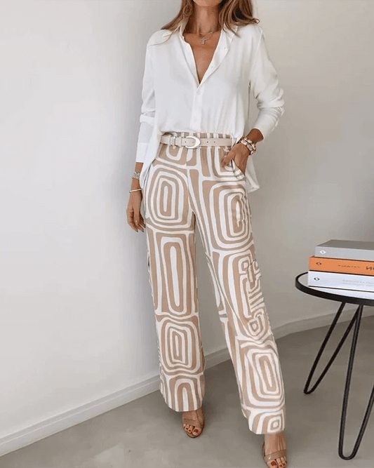 Stylish Blouse and Belt Set