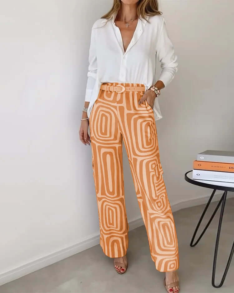 Stylish Blouse and Belt Set