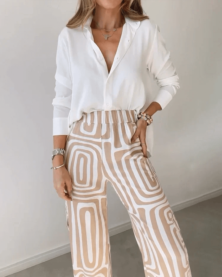 Stylish Blouse and Belt Set
