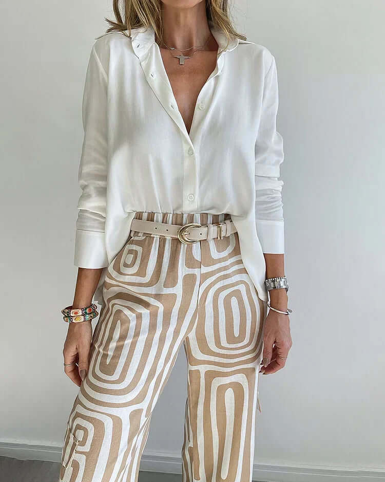 Stylish Blouse and Belt Set