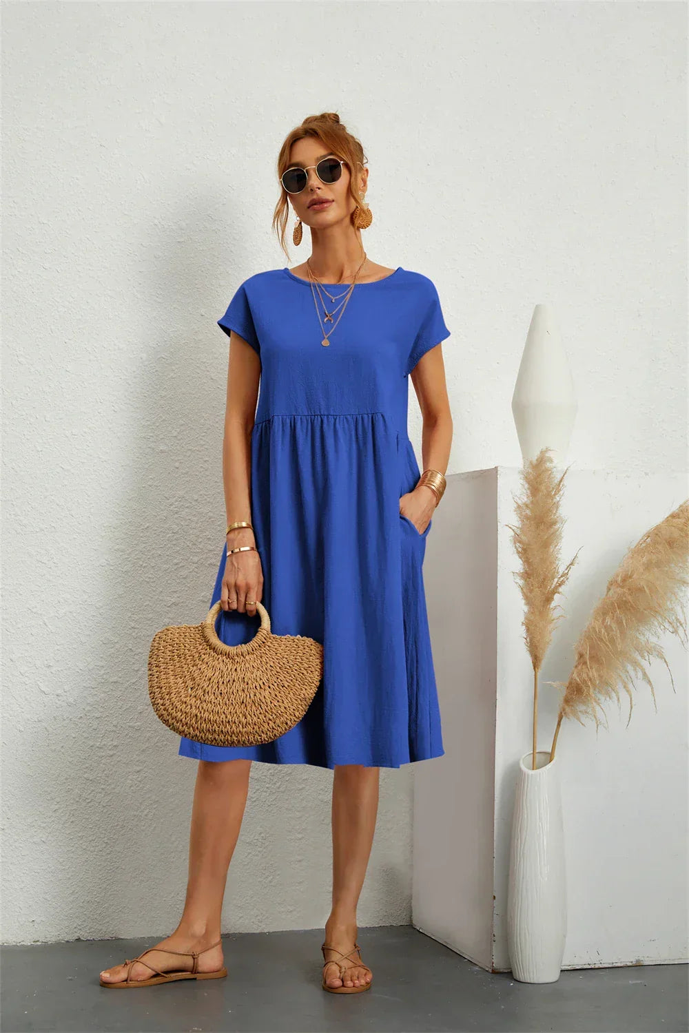 Stylish Casual Pocket Dress for Everyday Comfort
