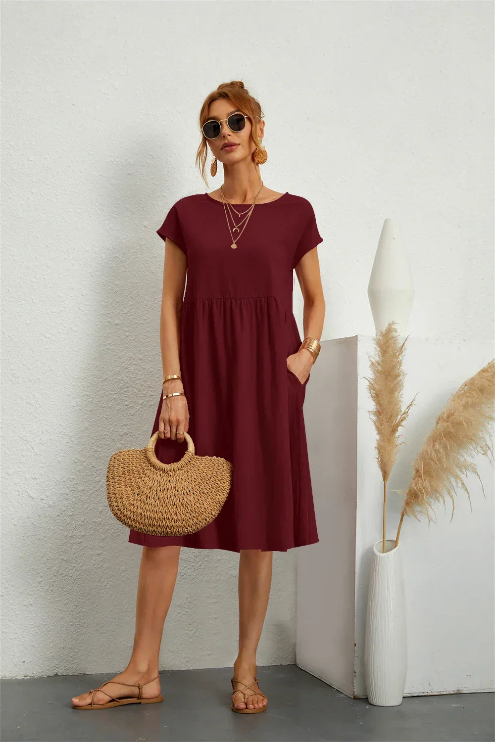 Stylish Casual Pocket Dress for Everyday Comfort