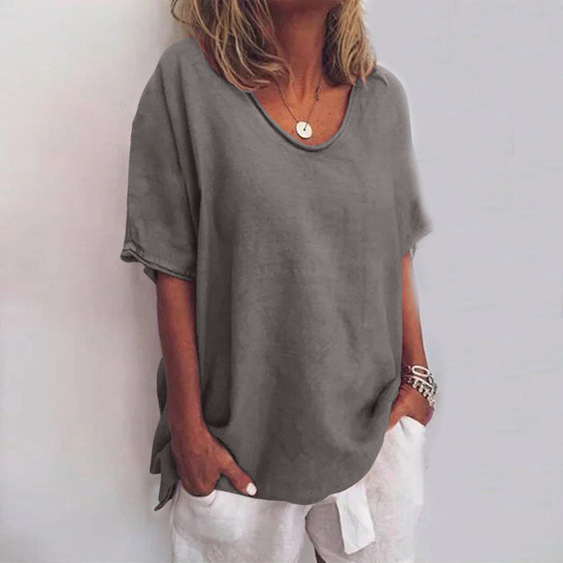 Stylish Loose Blouse with Tummy Coverage