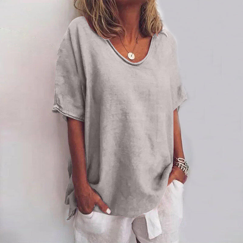 Stylish Loose Blouse with Tummy Coverage