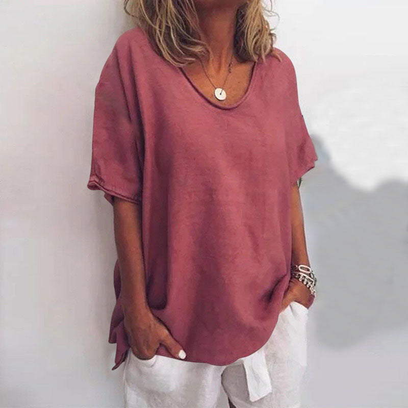 Stylish Loose Blouse with Tummy Coverage