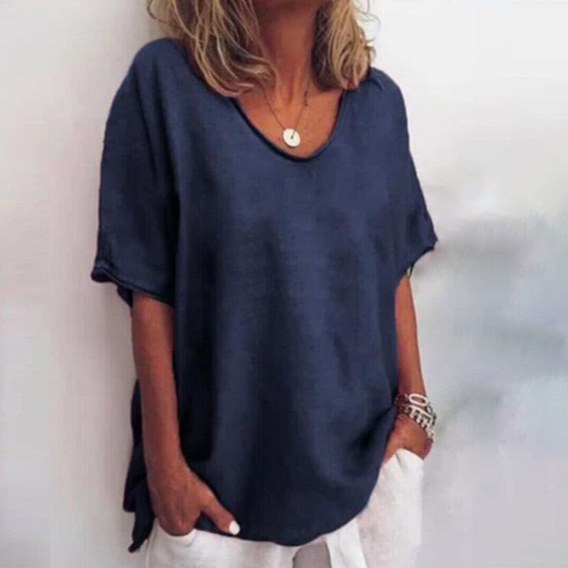 Stylish Loose Blouse with Tummy Coverage