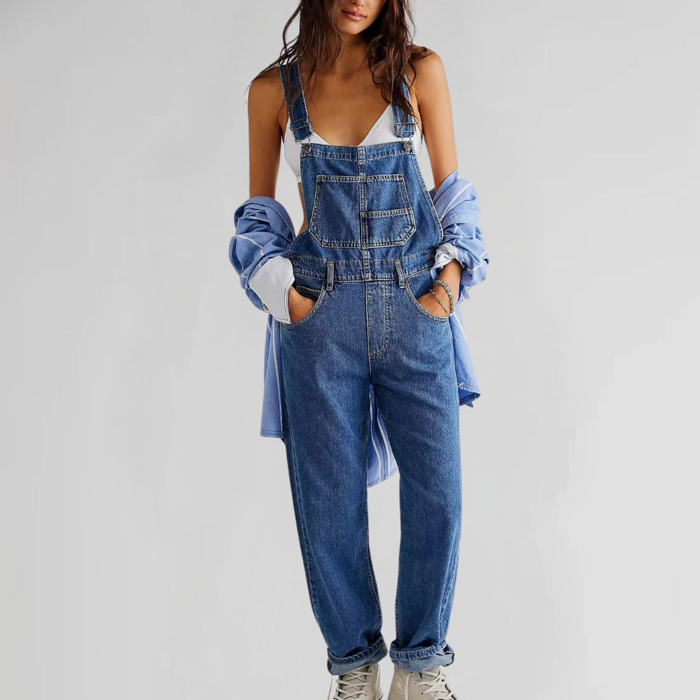 Stylish Women's Denim Overalls - Trendy and Comfortable