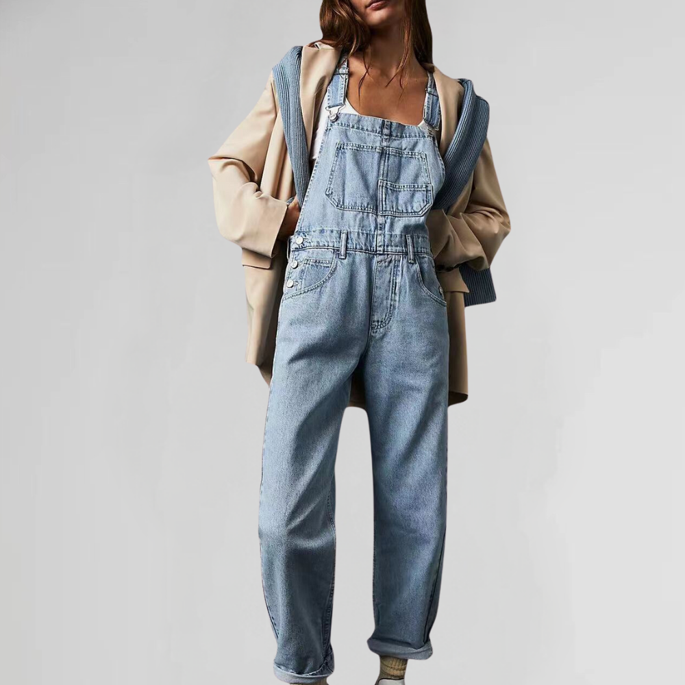 Stylish Women's Denim Overalls - Trendy and Comfortable